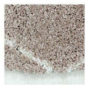 Allotapis Tapis shaggy design rond géométrique Chantecler Ø 120 Beige