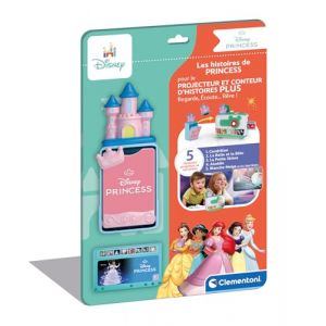 Clementoni | Disney – Les Histoires de Princesses pour Enfants 2+ | Recharge pour Projecteur Conteur d’Histoires Plus | 5 Contes Racontés et Projetés | Figurine Château Incluse | Disney Princess