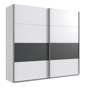 Wimex Armoire 2 portes coulissantes ANGIE 270 cm blanc et graphite
