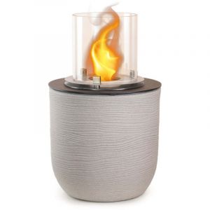 Divina Fire - Brasero de jardin chemin&eacute;e au bio&eacute;thanol pour int&eacute;rieur et ext&eacute;rieur raffaello Corda Beige d.35 x h55