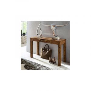 Console 1 tiroir 120x40x70 cm en bois de sheesham massif