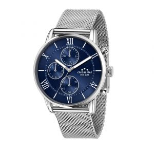Chronostar Montre pour homme en AlliageAcier en forme de rond de forme Rond, couleur : BLEU, fonctionnalités : 3 ATM - 0.075 g - R3753306001