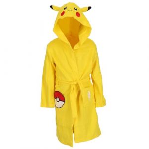 POKEMON - Peignoir de bain Pikachu - Jaune - 100% Coton - 300 GSM - 2/4 ans