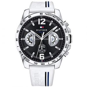 Tommy Hilfiger Mixte Multi-Cadrans Quartz Montre avec Bracelet en Silicone 1791475