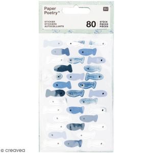 Rico Design Stickers - Poissons - 80 pcs
