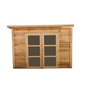 Habrita Abri Poolhouse madriers 28mm Bahia 10m2