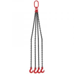 Steinberg Chaîne de levage - 5000 kg - 4 x 1,5 m - noir/rouge