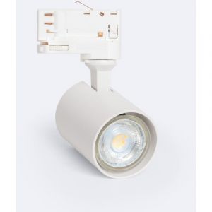 TechBrey Spot pour Rail Triphasé Niko pour Ampoule GU10 Blanc 60 mm