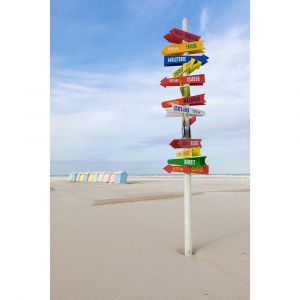 Ceanothe Tableau sur toile panneaux plage Friville-Escarbotin 45x65 cm