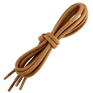 Les Lacets Fran&ccedil;ais - Lacets ronds et tr&egrave;s &eacute;pais - 5mm - 75cm - 100% coton - Couleur : Marron Chameau - FABRIQUE EN FRANCE Entreprise Patrimoine Vivant