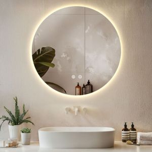 TecTake Miroir de salle bain LED réglable avec 3 couleurs lumière 70cm