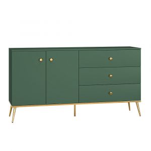 Buffet 2 portes 3 tiroirs Thalia Vert