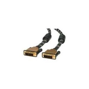 Roline 11.04.5513 - C&acirc;ble DVI plaqu&eacute; or 3m dual link