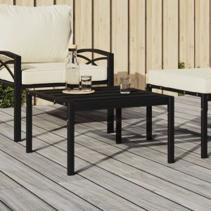 VidaXL Table basse de jardin noir 60x60x35 cm acier 362726