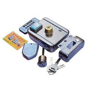 BT SECURITY Serrure &eacute;lectrique motoris&eacute;e 12v avec lecteur de badge int&eacute;gr&eacute; btc4 em