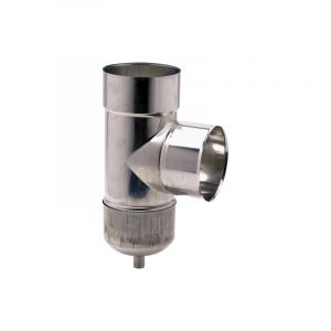 Ten TE TUBAGE 90° + PURGE INOX 150
