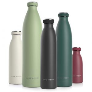 LARS NYSOM Ren Gourde isotherme en acier inoxydable 750ml Noir Onyx