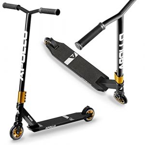 Apollo Trottinette Stunt - Star Pro Noir-Doré - ABEC 9 roulements - Freestyle