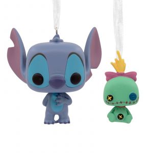 Image de Hallmark Funko Pop! Disney Lilo & Stitch Décoration d'arbre Stitch & Scrump, Lot de 2