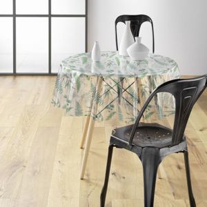Douceur d'int&eacute;rieur, Nappe Cristal Ronde (Diam&egrave;tre 140 cm) Aurea, PVC Imprim&eacute; 14 / 100E