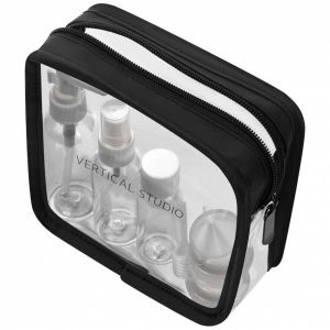 VERTICAL STUDIO "Terråk" Trousse à cosmétiques avec bouteilles de voyage noir