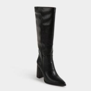 Morgan Bottes à talons et bouts pointus noir femme - Taille 40