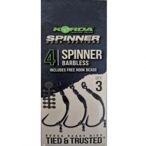 Korda Hameçons Spinner Hook Sections Spinner Barbless (x3)