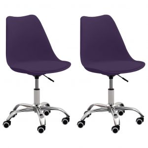 Image de VidaXL Chaises de bureau 2 pcs Violet Similicuir