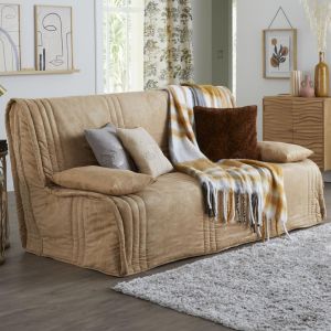 Image de Housse de BZ KEVA SUEDINE 2 places beige