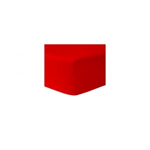 Univers décor Drap housse 200 x 200 cm "King size" 100% coton / 57 fils/cm² (Rouge, Drap housse 200 x 200 cm)
