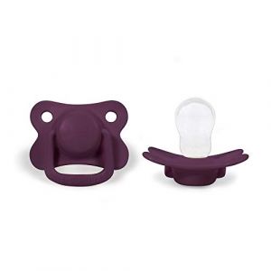Filibabba Sucette 6 mois+ silicone Plum, lot de 2