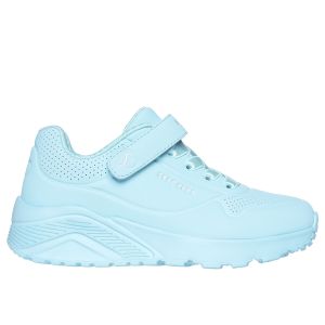 Skechers Street Girls Baskets, Bordure synth&eacute;tique Turquoise, 34 EU