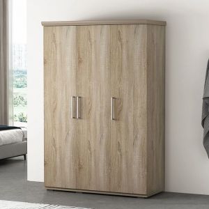 Rousseau Armoire 3 portes 120x52x183 cm d&eacute;cor ch&ecirc;ne - mike