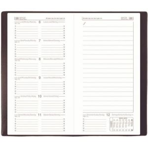 Quo Vadis Agenda SELECTION - 8,8 x 17 cm - Noir - 2018