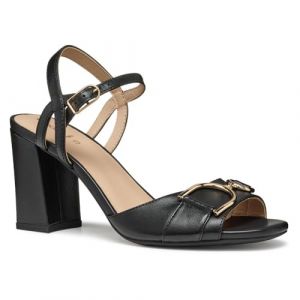 Geox Femme D New ERAKLIA 80 A Sandale &agrave; Talons, Black, 40 EU
