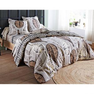 Taie d'oreiller SALIMATA gris clair en coton