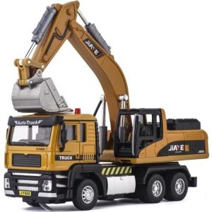 Camion Chantier Tracteur Enfant Jouet Excavatrice Cat Véhicule De Chantier Excavateur Métal/Plastique Jaune