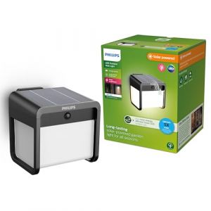 Philips Ezra Applique Murale Extérieure UltraEfficient avec Capteur, 3000 K, 250/25 lm, Noir