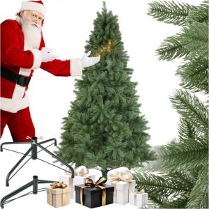 TecTake Arbre de Noël artificiel DANCER aspect naturel très volumineux montage rapide - 210 cm