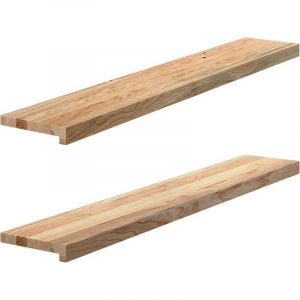 VidaXL Appuis de fen&ecirc;tre 2 pcs non trait&eacute; 120x20x2cm bois ch&ecirc;ne massif