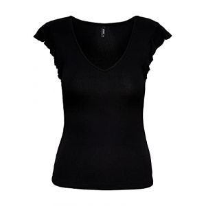 Only Top à manches courtes Noir - Taille 34