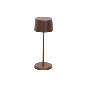 Olivia pro micro Lampe de table led Corten rechargeable et dimmable - Zafferano
