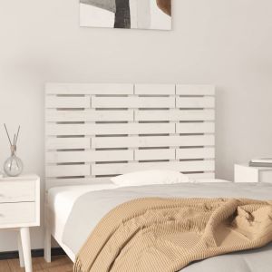 VidaXL Tête de lit murale Blanc 96x3x63 cm Bois massif de pin