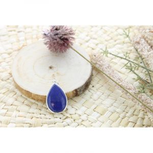 Pendentif Lapis Lazuli Argent 925 Forme goutte Grand modèle