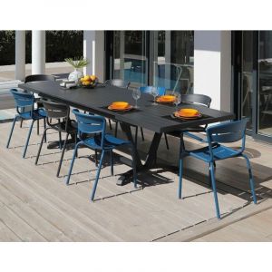Proloisirs Fauteuils terrasse en aluminium Haora (Lot de 2) Bleu - Bleu