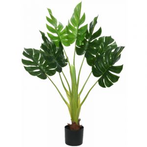 Kaemingk Monstera Artificiel En Pot Plastique, 8 Feuilles - 70 x 29 x 105 cm - Nos Envies Déco