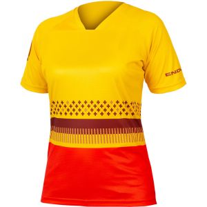 Endura SingleTrack Print Tee Women, saffron L Maillots downhill & freeride