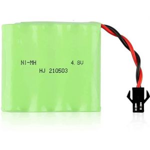 Batterie Rechargeable Ni-MH 4.8V 1200mAh Compatible avec Voitures Télécommandées, Radiofly, Drone Space Kondor Recharge Rapide, Jeu Prolongé, Vert 55x48x15 - 84 gr