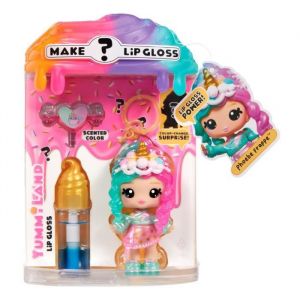 Rainbow high Yummiland Lip Gloss Doll : Mystery Color Change - Phoebe Frappe - Comprend 1 Poupée, Lip Gloss DIY + Porte-Clés Amovible, Jeu Cosmétique, Collection, Pour Enfants de 4 Ans et Plus