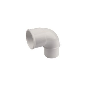 Nicoll Raccord PVC blanc coudé 87°30 - O 50 mm - Simple emboîture -